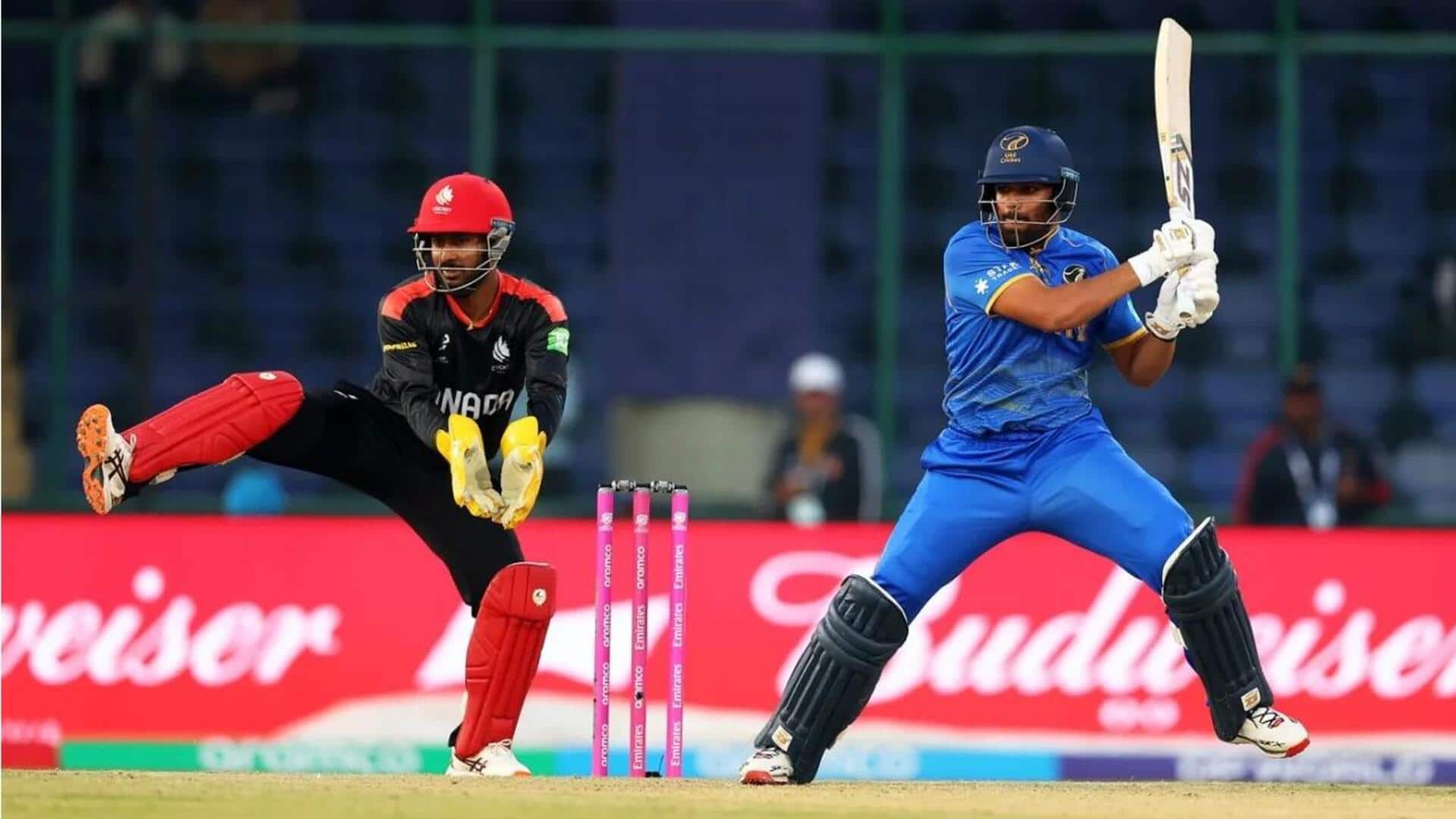 UAE ने लगातार 7वीं बार टी-20 क्रिकेट में कनाडा को हराया, ये बने रिकॉर्ड्स 