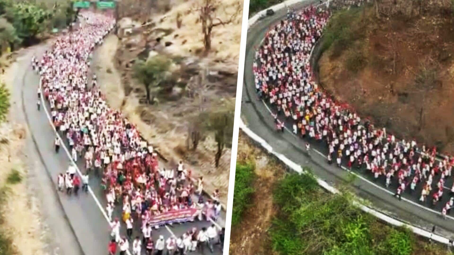#NewsBytesExplainer: हजारों किसान नासिक से मुंबई तक पैदल मार्च क्यों कर रहे हैं? 
