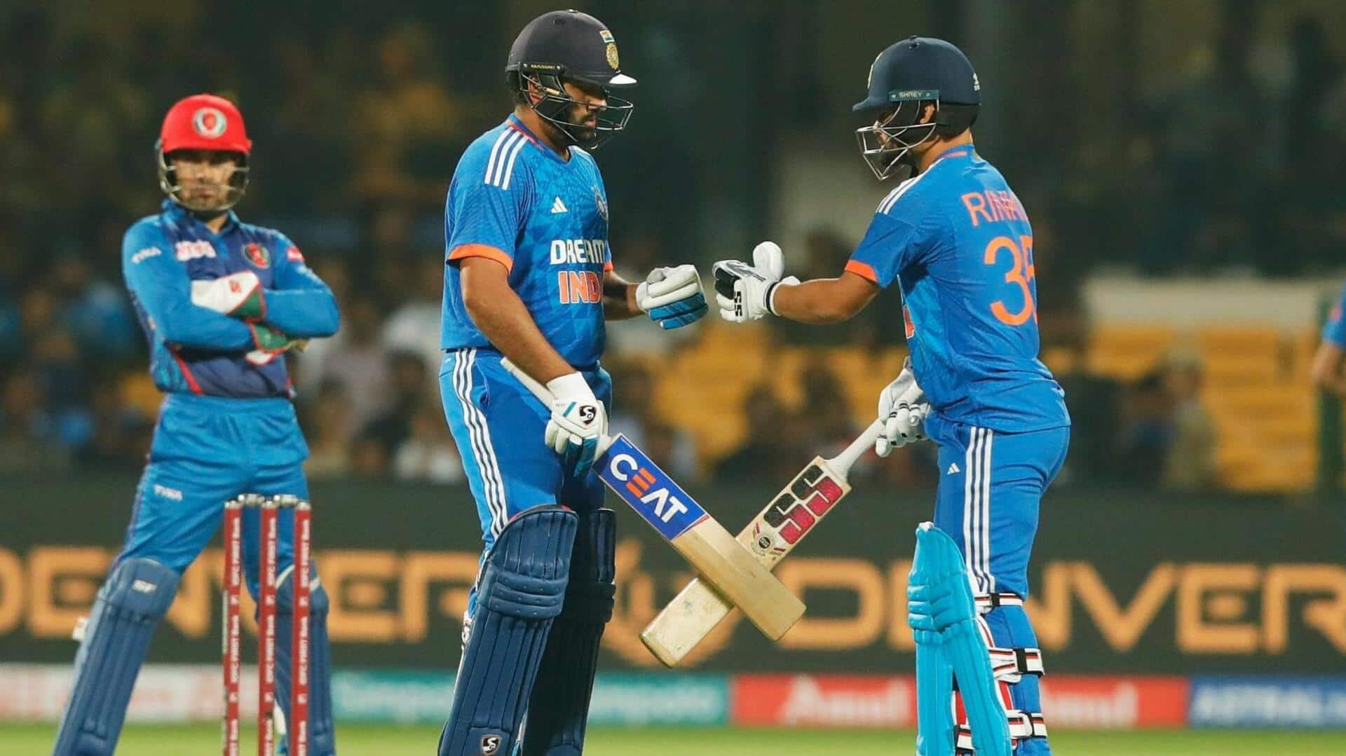 तीसरा टी-20: भारत ने अफगानिस्तान को दिया 213 रन का लक्ष्य, रोहित शर्मा ने शतक जड़ा 