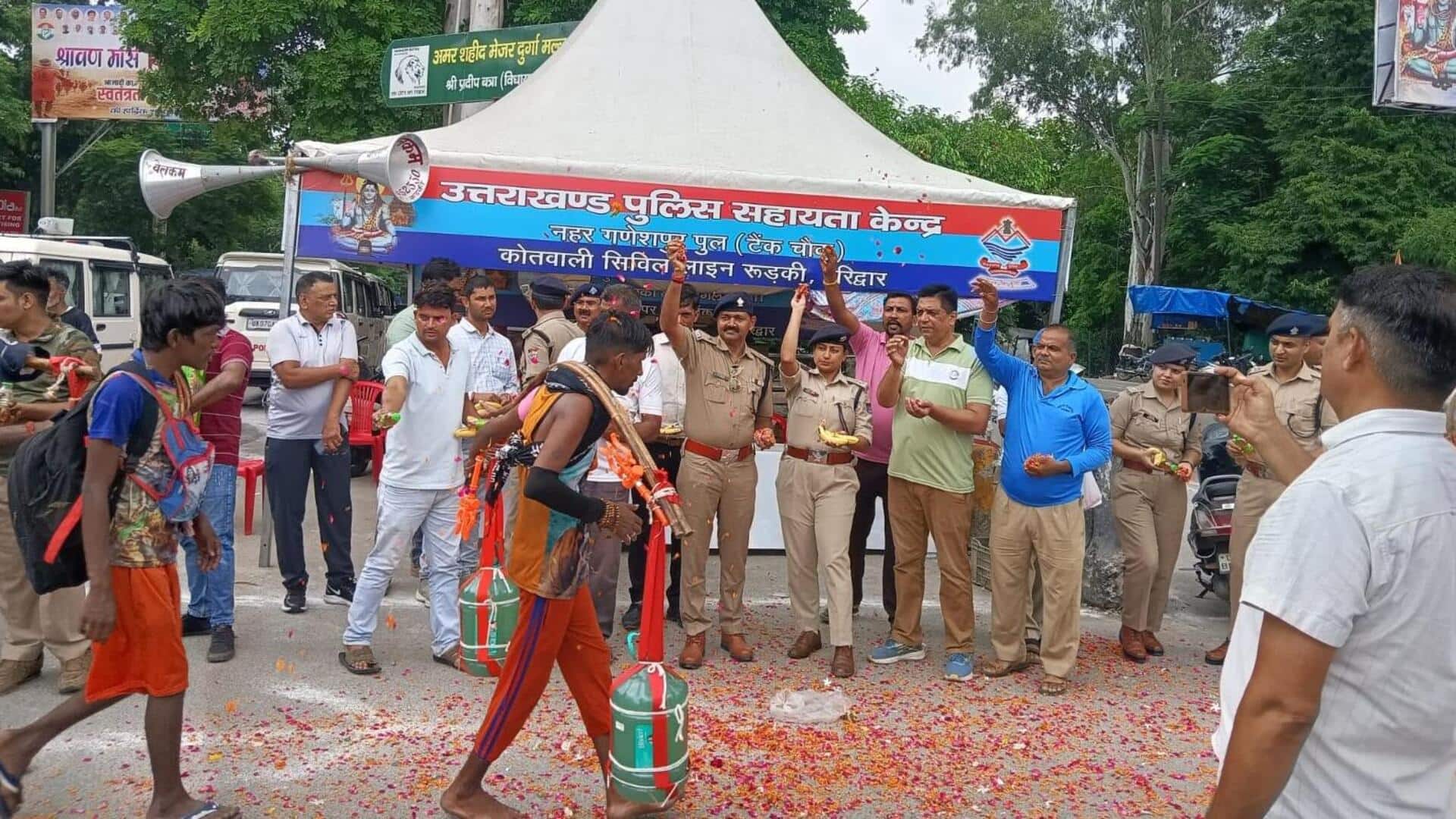 हरिद्वार में पुलिसकर्मी पर नशे में कांवड़ खंडित करने का आरोप; उत्पात मचाया, पुलिसकर्मी को दौड़ाया