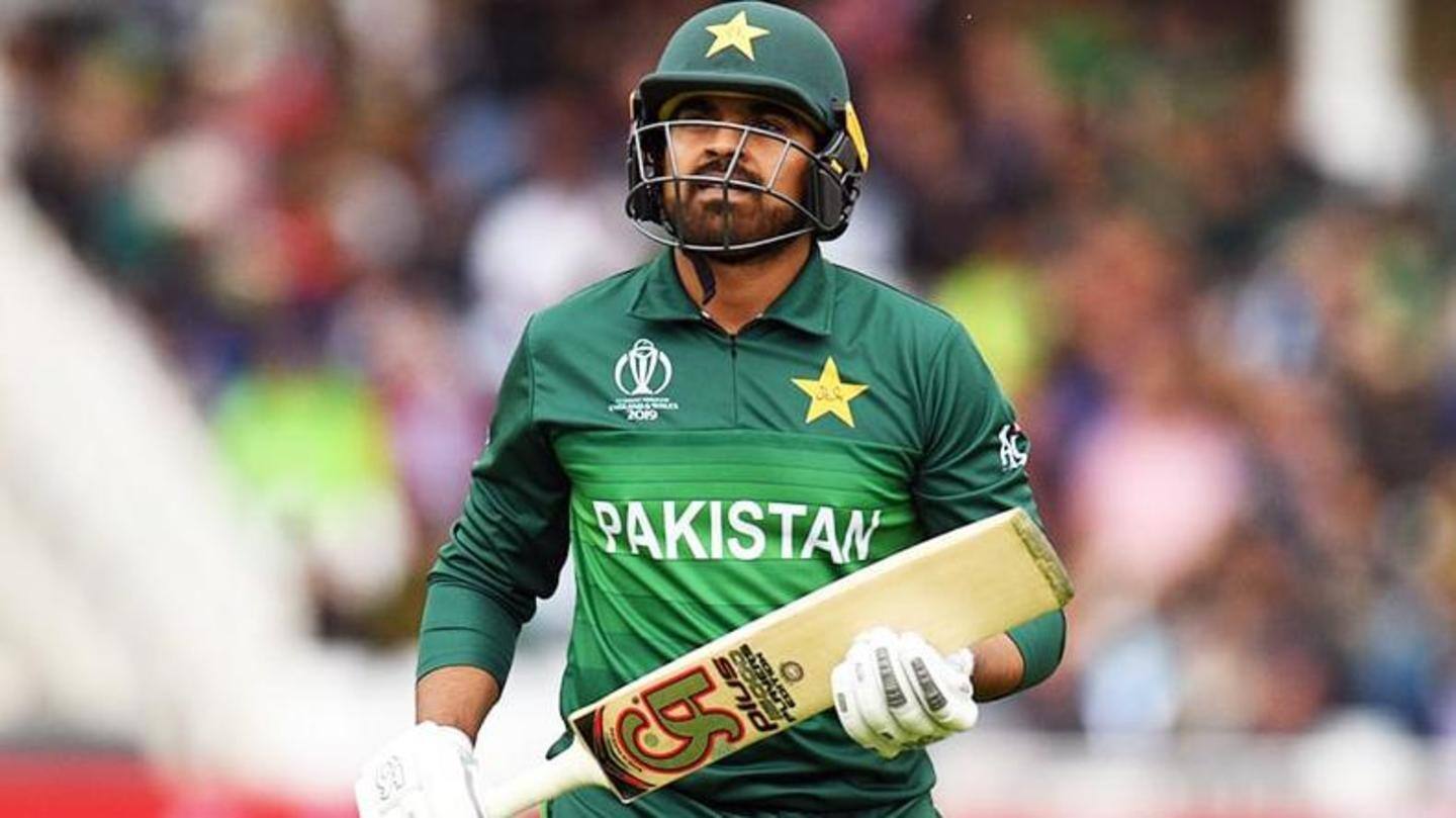 इंग्लैंड बनाम पाकिस्तान: चोटिल हारिस सोहेल वनडे सीरीज से बाहर हुए