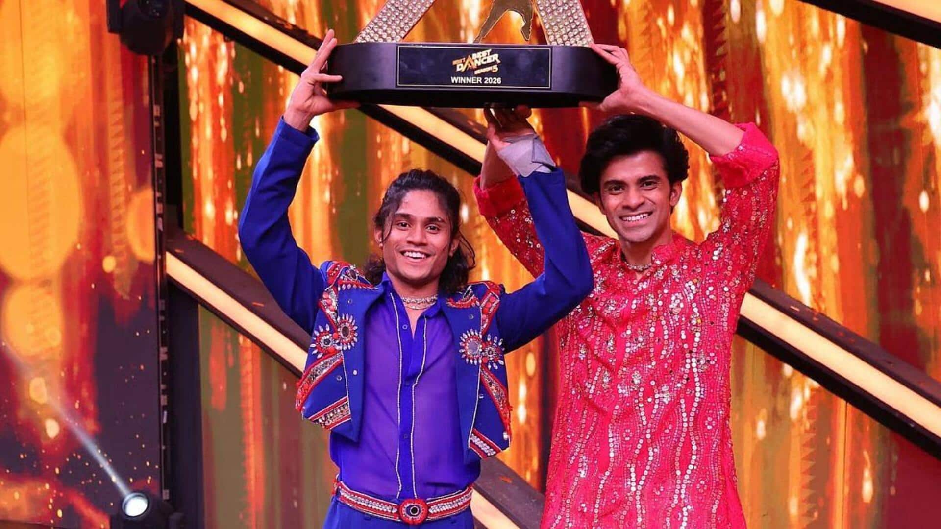 'इंडियाज बेस्ट डांसर सीजन 5' के विजेता बने रितेश पाल, ट्रॉफी के साथ मिले 15 लाख