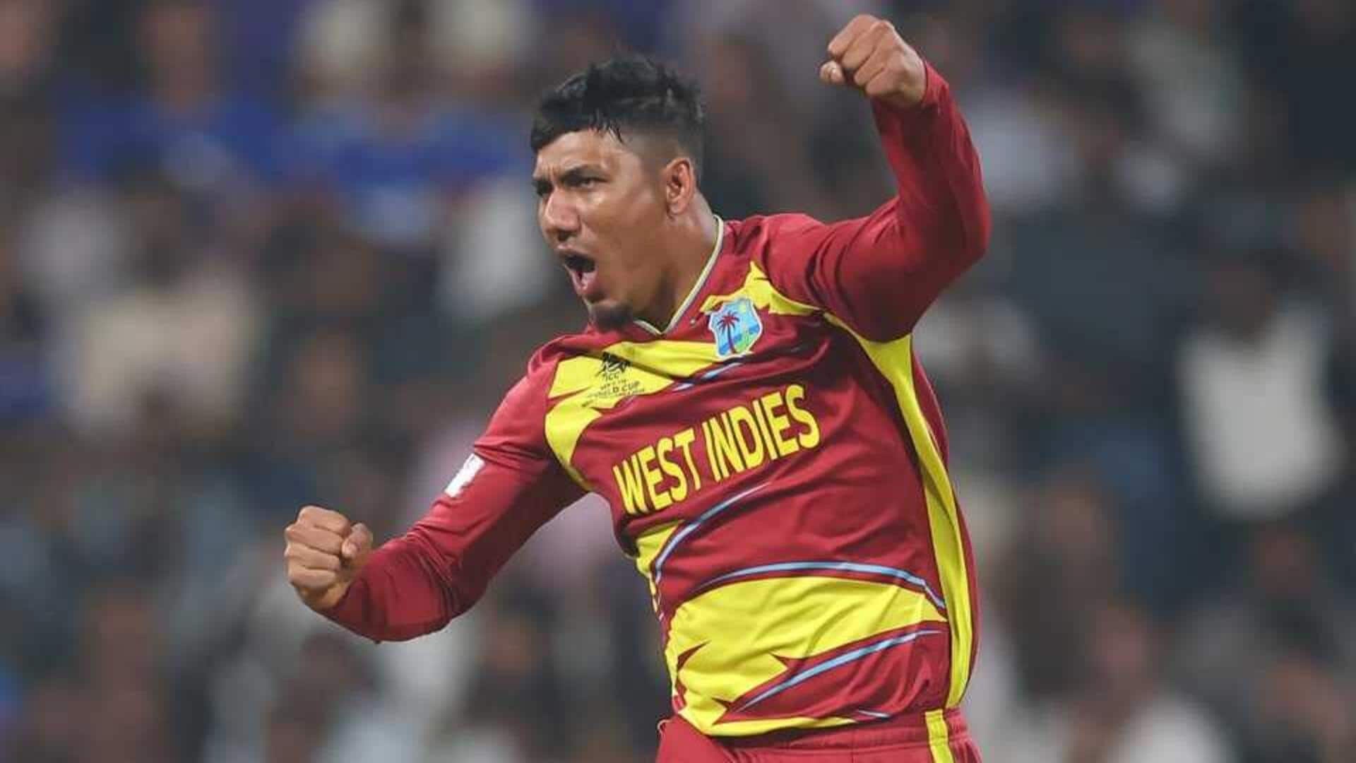 टी-20 विश्व कप 2026: गुडाकेश मोती ने अपना सर्वश्रेष्ठ गेंदबाजी प्रदर्शन किया, चटकाए 4 विकेट