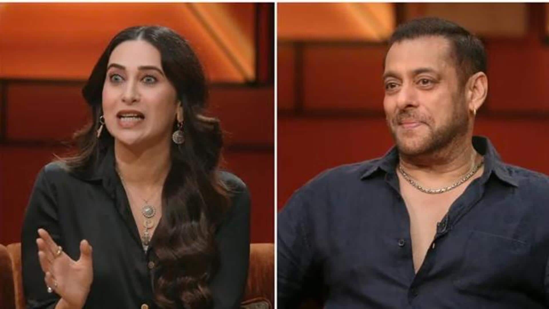 'कॉफी विद करण 9' में साथ आए सलमान खान-करिश्मा कपूर, छिड़ी दोनों की शादी की चर्चा