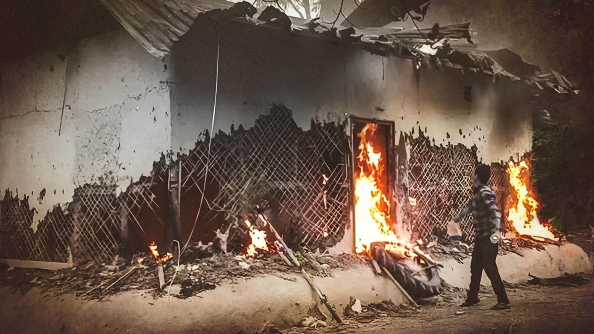 मणिपुर वीडियो: राज्य में सुरक्षा बढ़ाई गई, लोगों ने आरोपी के घर को लगाई आग