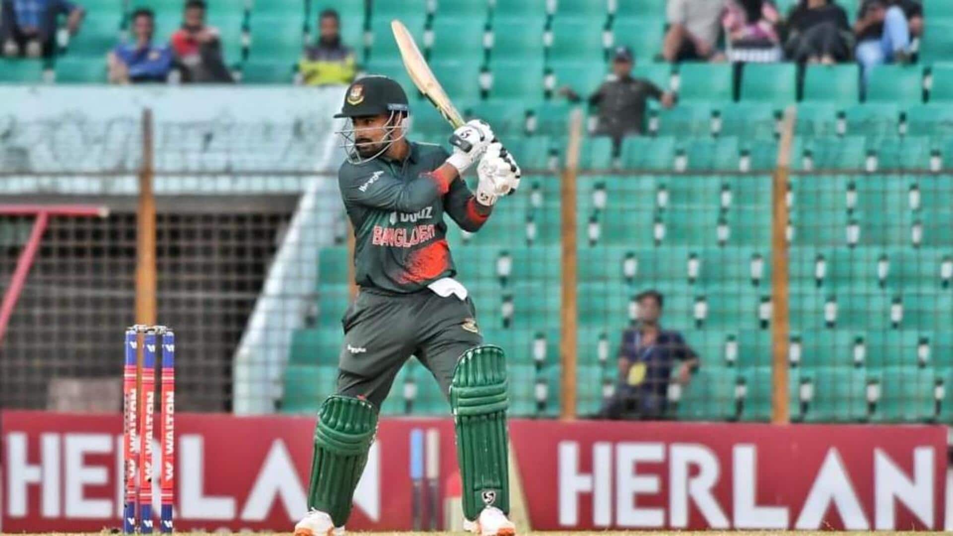 इंग्लैंड बनाम बांग्लादेश: शतक से चूके लिटन दास, लगाया वनडे करियर का 11वां अर्धशतक