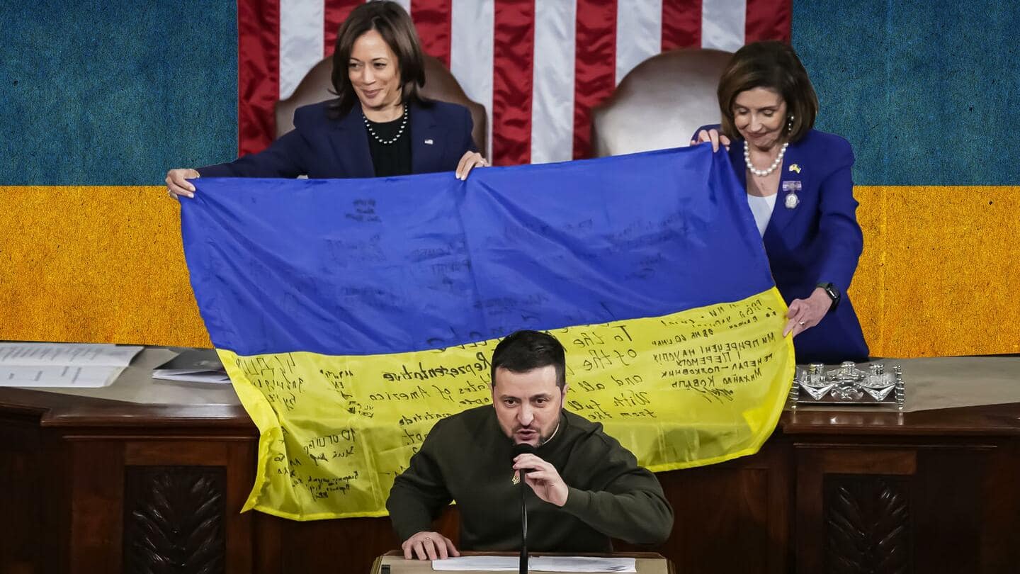 यूक्रेन के राष्ट्रपति जेलेंस्की ने अमेरिकी संसद को किया संबोधित, जानें क्या कहा