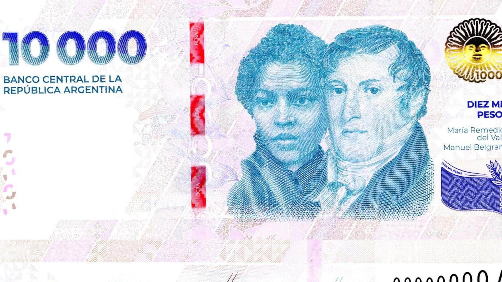 अर्जेंटीना ने जारी किया सबसे बड़ा 10,000 पेसो का नोट, इतनी होगी कीमत 