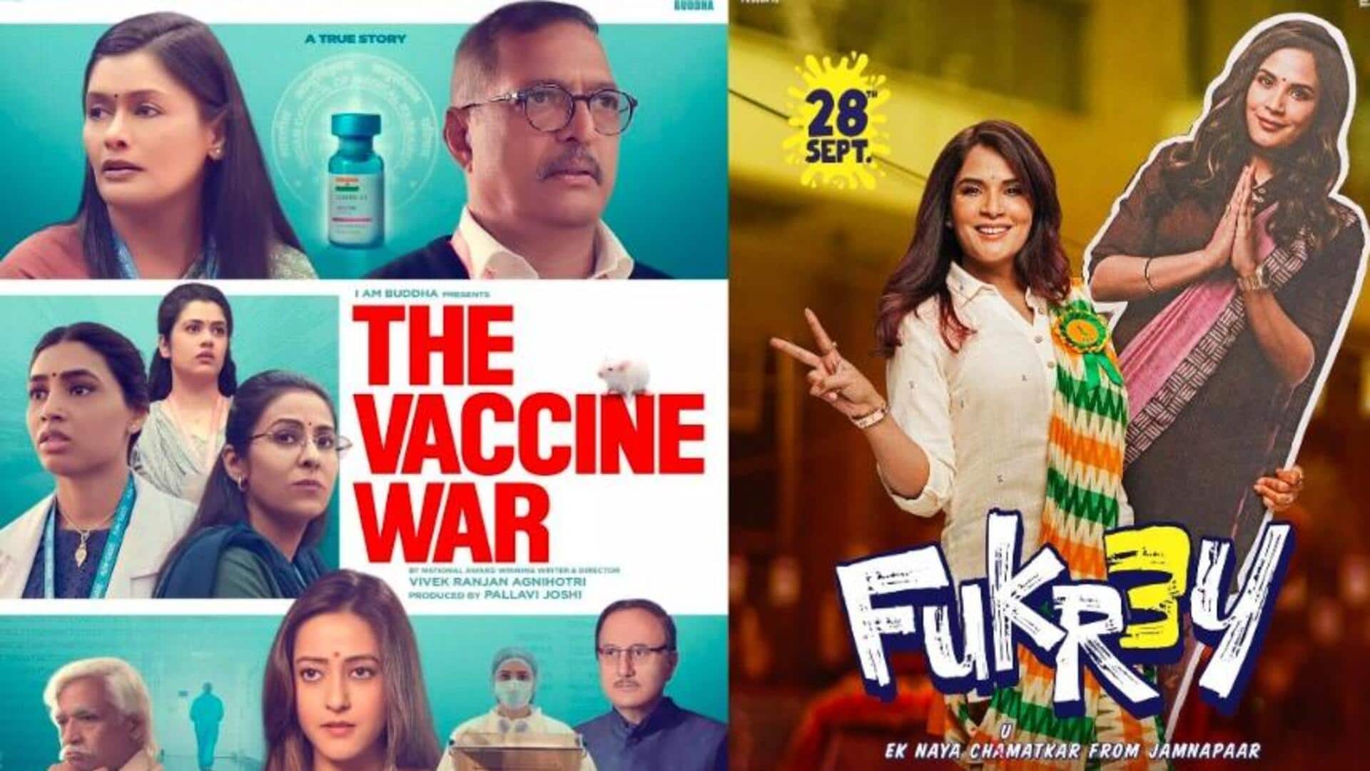 'द वैक्सीन वॉर' या 'फुकरे 3', पहले दिन कौन-सी फिल्म मचाएगी बॉक्स ऑफिस पर धमाल?