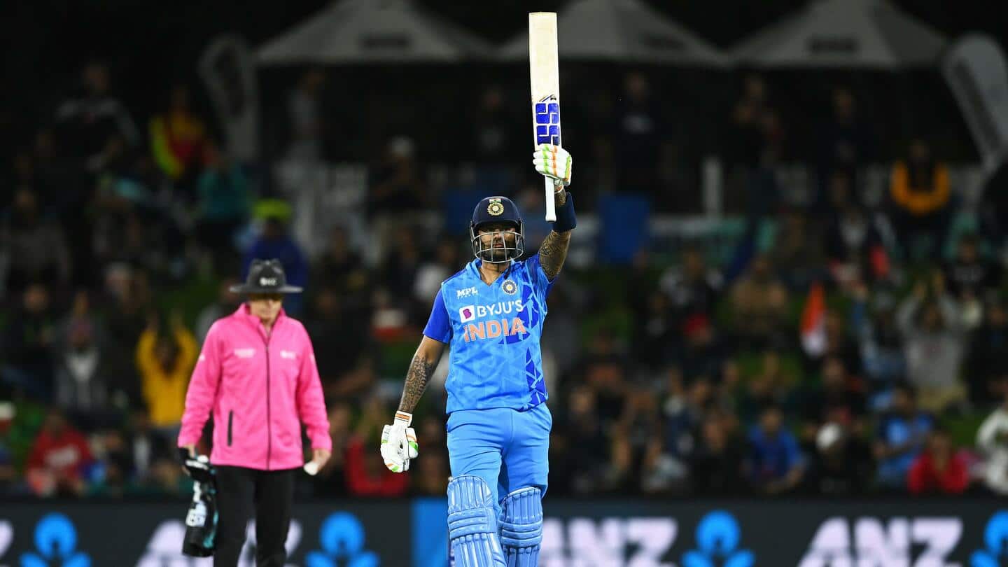 दूसरा टी-20: भारत ने न्यूजीलैंड को दिया 192 का लक्ष्य, सूर्यकुमार ने लगाया शतक