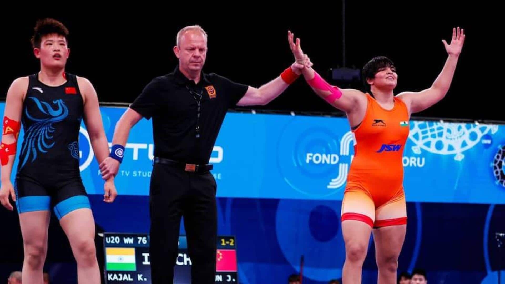काजल ढोचक ने जीता लगातार दूसरा अंडर-20 विश्व कुश्ती खिताब, तन्नू और सविता को रजत