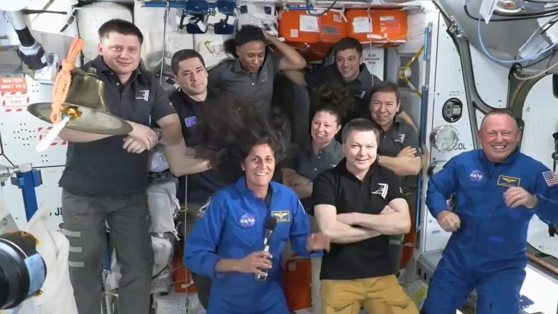 अंतरराष्ट्रीय स्पेस स्टेशन पहुंची सुनीता विलियम्स, डांस कर मनाया जश्न
