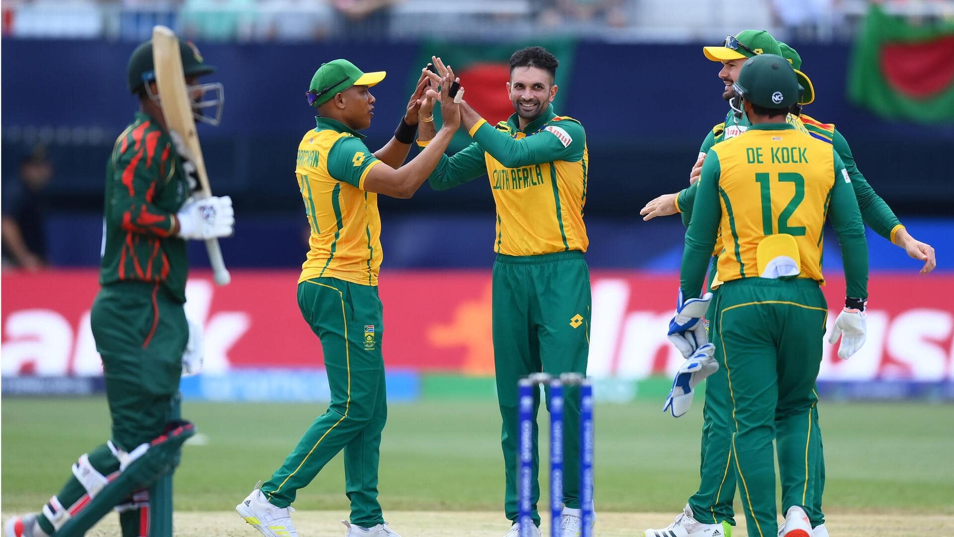 टी-20 विश्व कप 2024: दक्षिण अफ्रीका ने बांग्लादेश को 4 रन से हराया, ये बने रिकॉर्ड्स