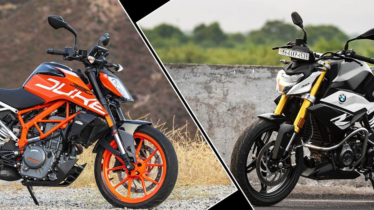 KTM ड्यूक 390 की तुलना में कितनी दमदार है BMW G 310 R?