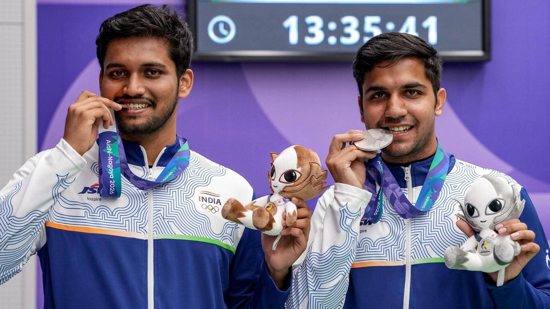 एशियाई खेल 2026: हिमांशु ढिल्लों ने जीता रजत पदक, रुद्रांक्ष पाटिल ने कांस्य पर जमाया कब्जा