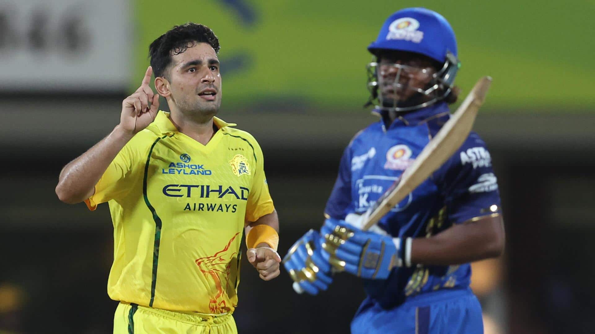 CSK के अंशुल कंबोज ने MI के खिलाफ लिए 3 विकेट, हासिल की ये उपलब्धि 