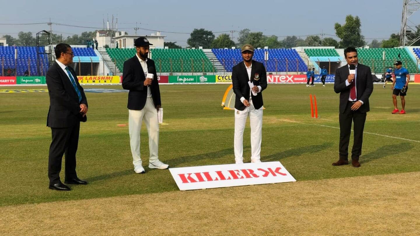 पहला टेस्ट: बांग्लादेश के खिलाफ भारत ने टॉस जीतकर पहले बल्लेबाजी चुनी, जानिए दोनों टीमें