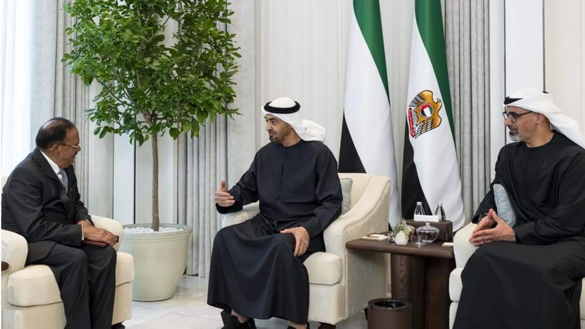 NSA अजित डोभाल ने UAE के राष्ट्रपति से की मुलाकात, जानिए किस मुद्दे पर हुई चर्चा