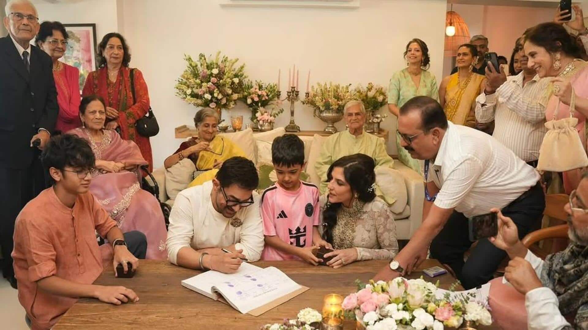 आमिर खान ने गौरी स्प्रैट से घर पर ही की कोर्ट मैरिज, सामने आई पहली तस्वीर