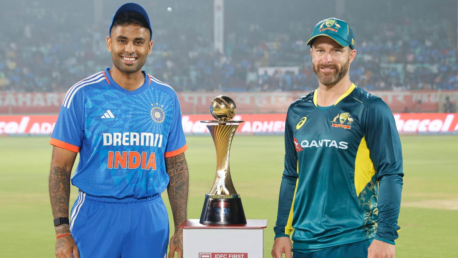 दूसरा टी-20: ऑस्ट्रेलिया ने भारत के खिलाफ टॉस जीतकर चुनी गेंदबाजी, जानिए प्लेइंग इलेवन 