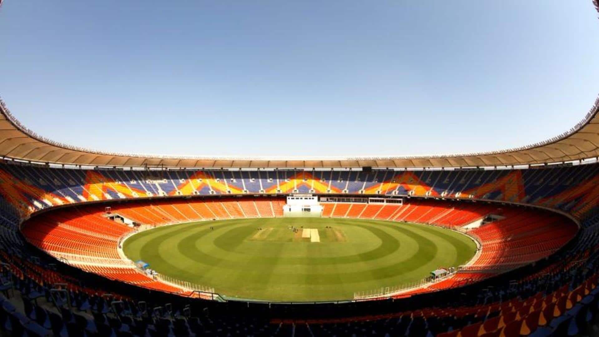 विश्व कप 2023 के लिए तैयार किया जा रहा है नरेंद्र मोदी स्टेडियम, देखिए तस्वीरें