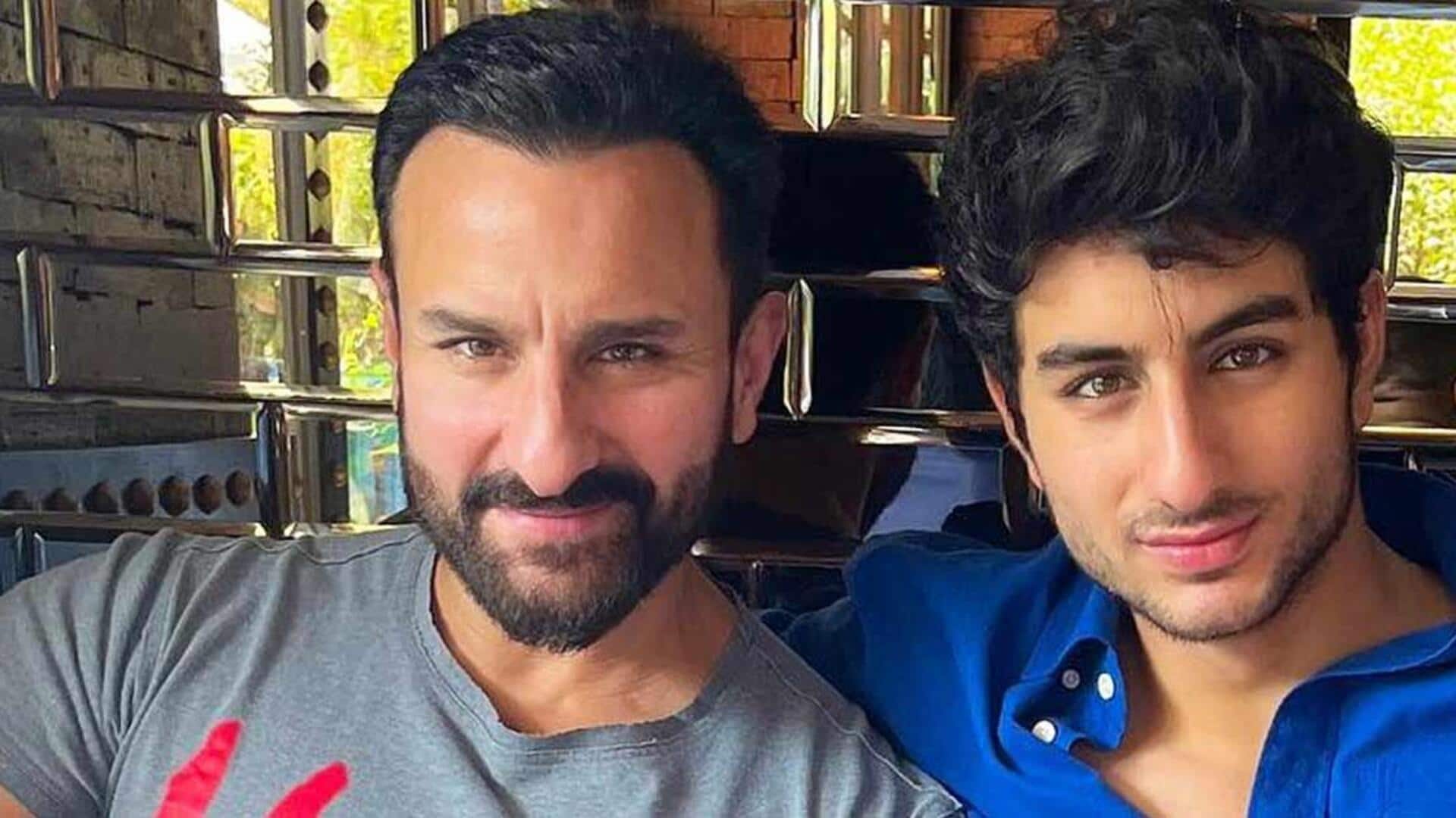 सैफ अली खान शूटिंग के बीच बेटे इब्राहिम संग करने लगे मस्ती, देखें मजेदार वीडियो