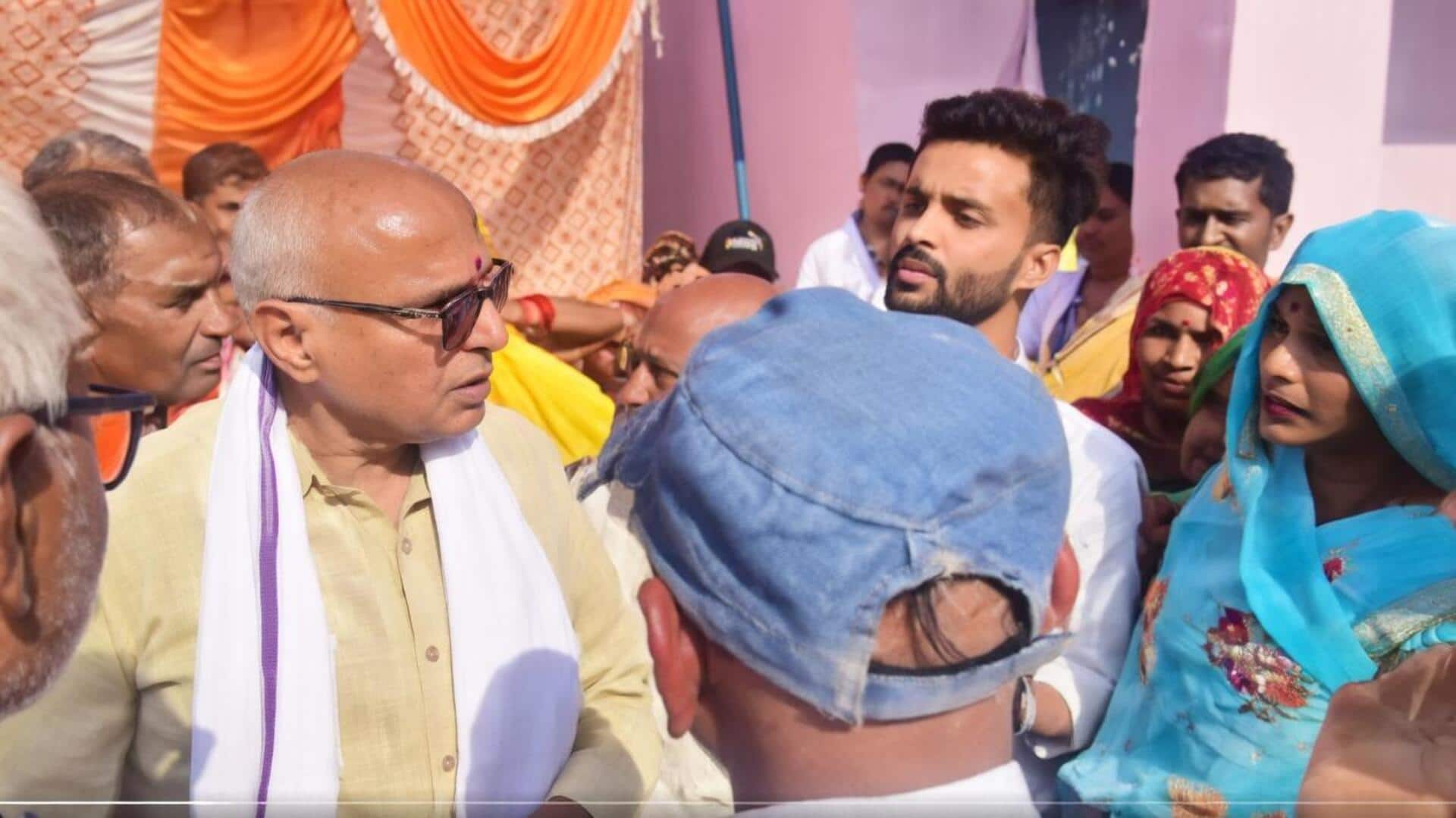 भाजपा सांसद राजेश मिश्रा ने ग्रामीण महिला को सवाल पूछने पर चुप कराया, कहा- सभ्यता सीखो