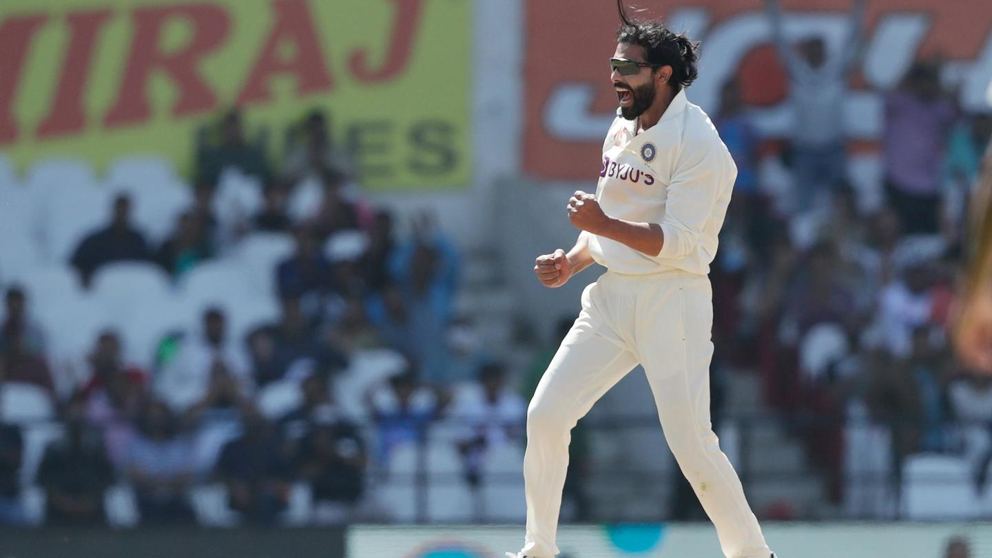 ऑस्ट्रेलिया के खिलाफ घरेलू टेस्ट में 50 विकेट पूरे करने वाले चौथे भारतीय बने रविंद्र जडेजा