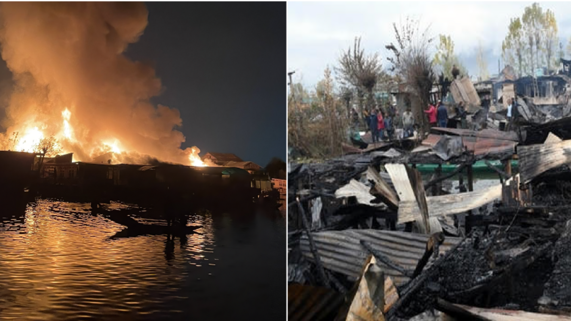 श्रीनगर: डल झील में हाउसबोट्स में लगी भीषण आग, 3 बांग्लादेशी पर्यटकों की मौत