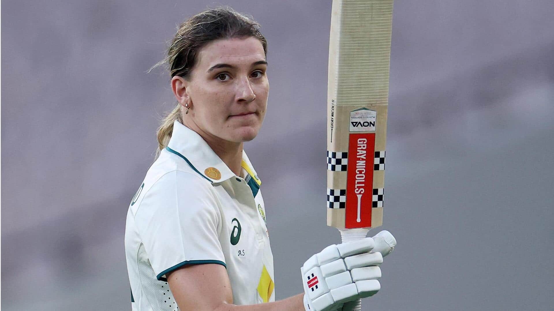 महिला टेस्ट: एनाबेल सदरलैंड ने भारतीय टीम के खिलाफ जड़ा अपना पहला शतक, ये रिकॉर्ड्स बनाए 