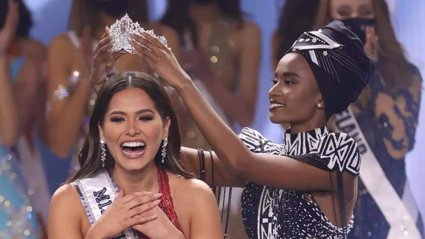 मेक्सिको सुंदरी एंड्रिया मेजा बनीं 'मिस यूनिवर्स 2020', टॉप फाइव पर भारत की एडलिन कैसलिनो