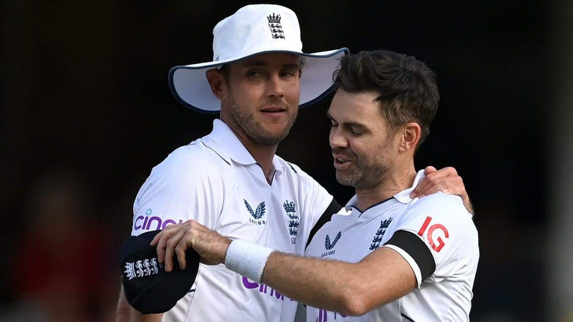 एंडरसन और ब्रॉड ने बनाया बड़ा रिकॉर्ड, साथ खेले टेस्ट मैचों में पूरे किए 1,000 विकेट