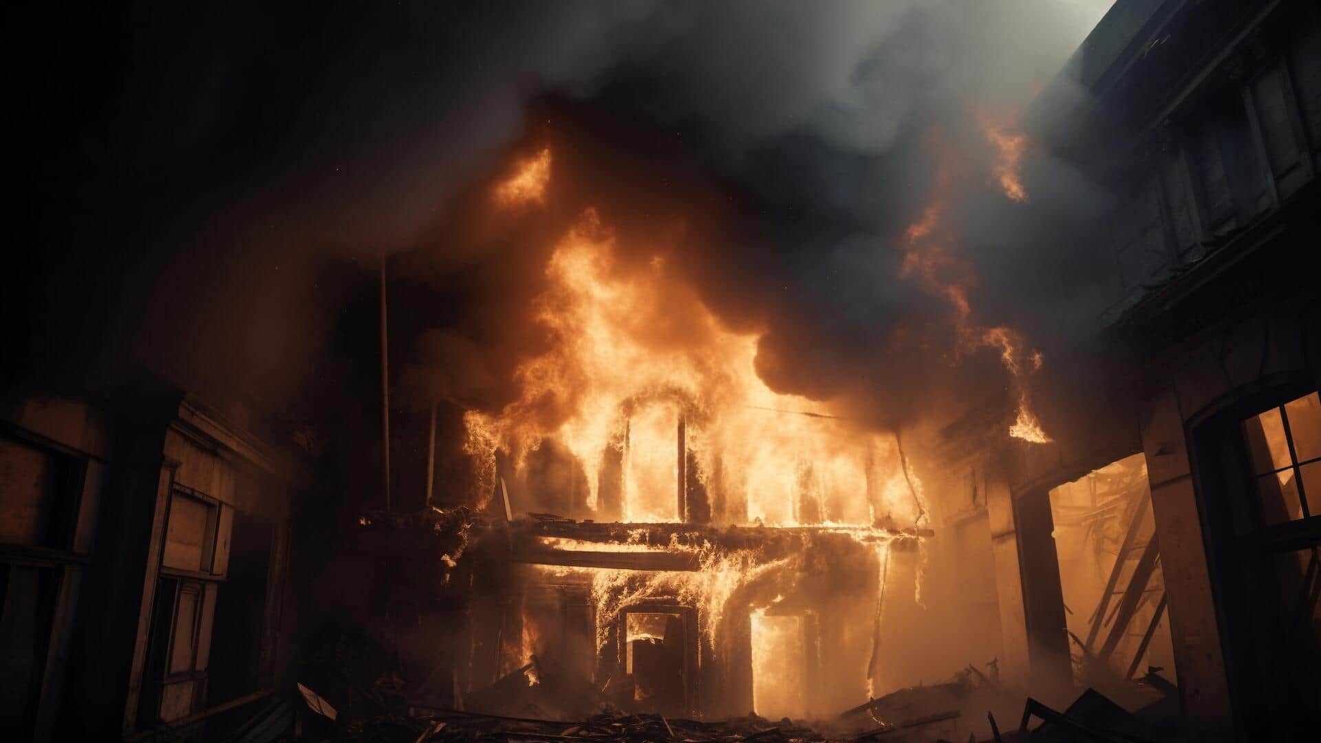 दिल्ली: शास्त्री नगर के रिहायशी इमारत में लगी आग, 2 बच्चों समेत 4 की मौत