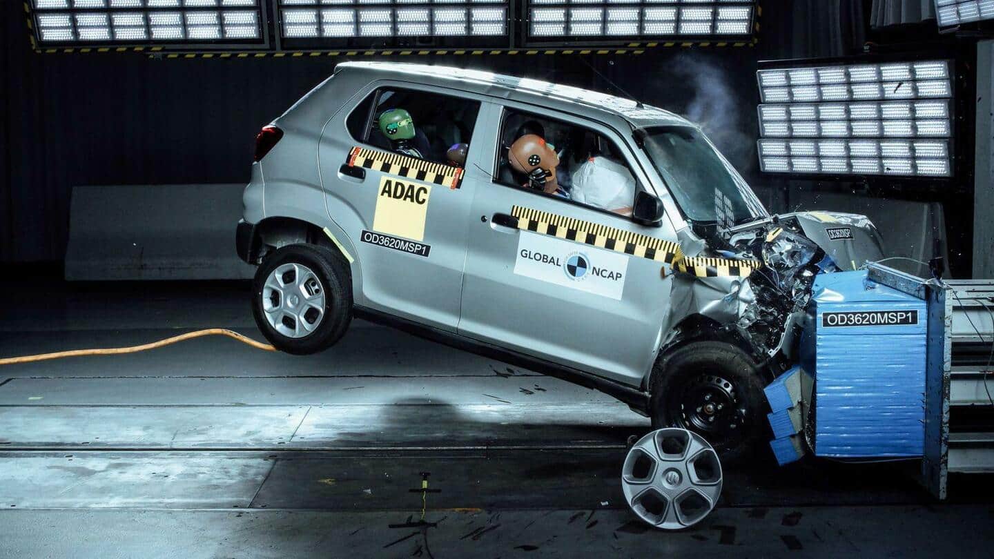 मारुति सुजुकी S-प्रेसो को ग्लोबल NCAP क्रैश टेस्ट में मिली 3-स्टार सेफ्टी रेटिंग