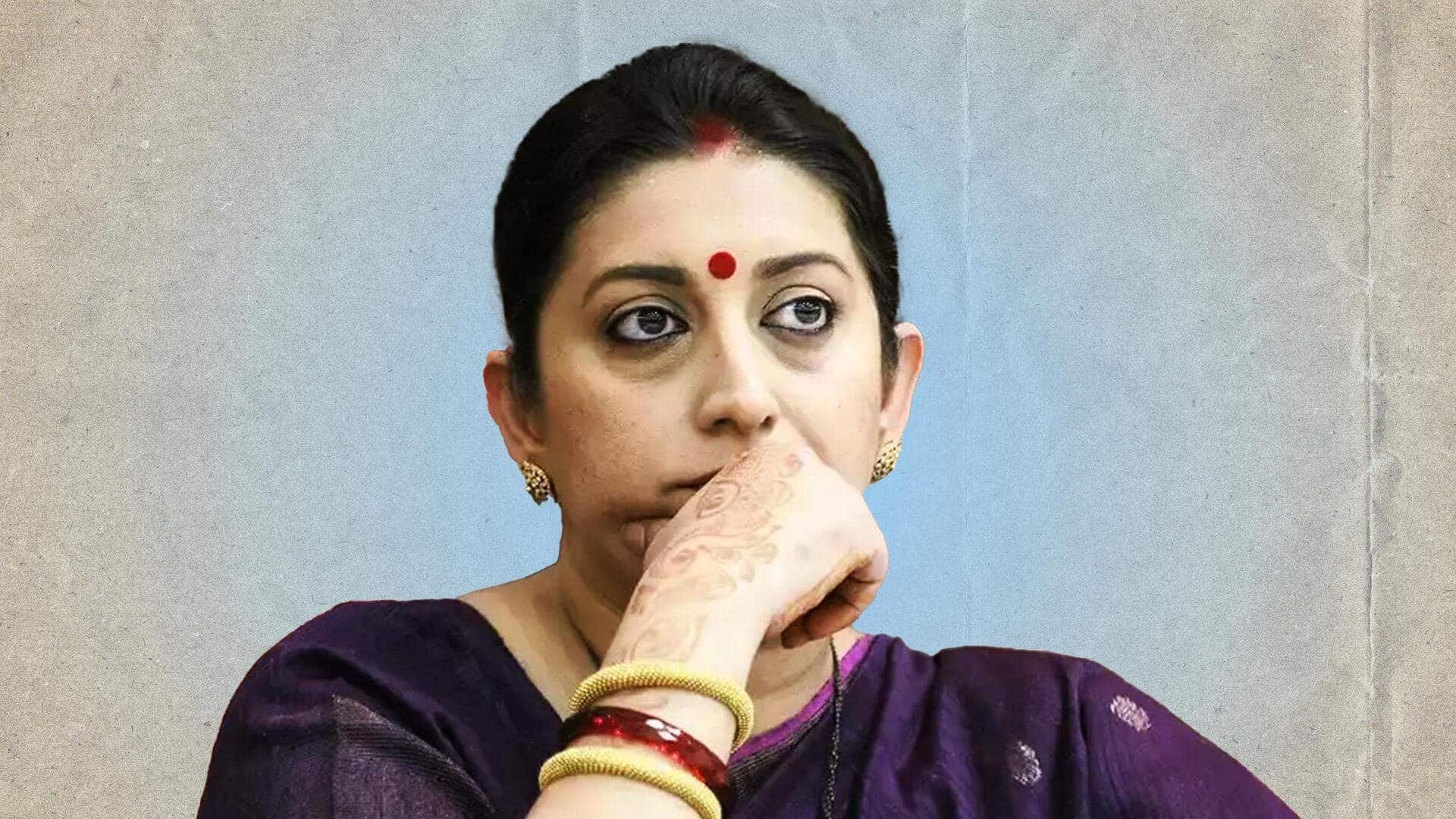 स्मृति ईरानी बोलीं- ओहदा मिलने से औरत का संघर्ष नहीं रुकता, अपमान का अंदाज बदलता है