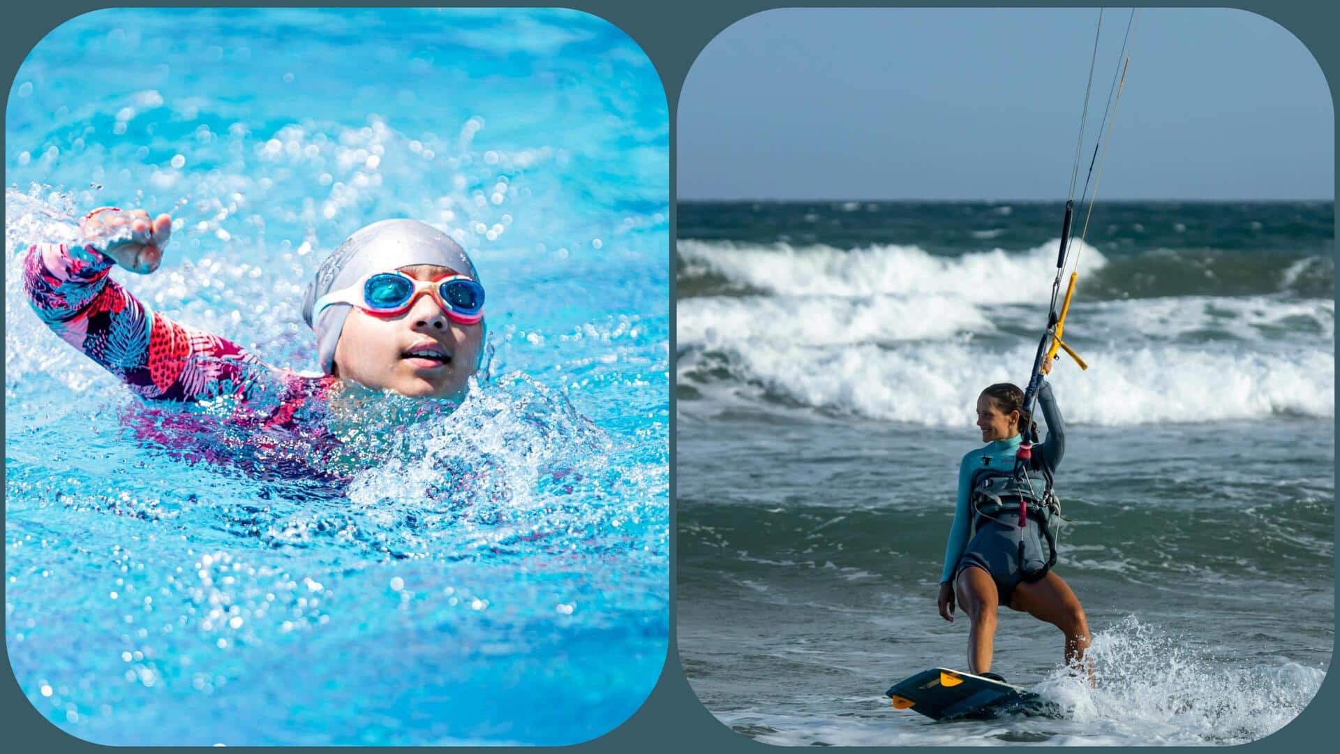 स्विमिंग बनाम काइटबोर्डिंग: कौन-सी गतिविधि है मांसपेशियों के लिए ज्यादा फायदेमंद? जानें