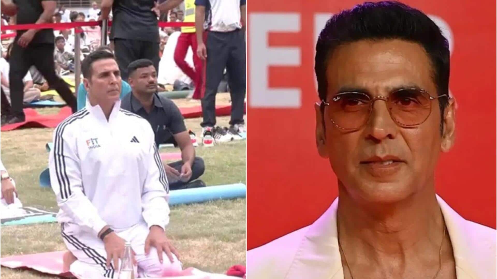 योग दिवस: अक्षय कुमार ने केंद्रीय खेल मंत्री मनसुख मांडविया संग किया योग, देखें वीडियो
