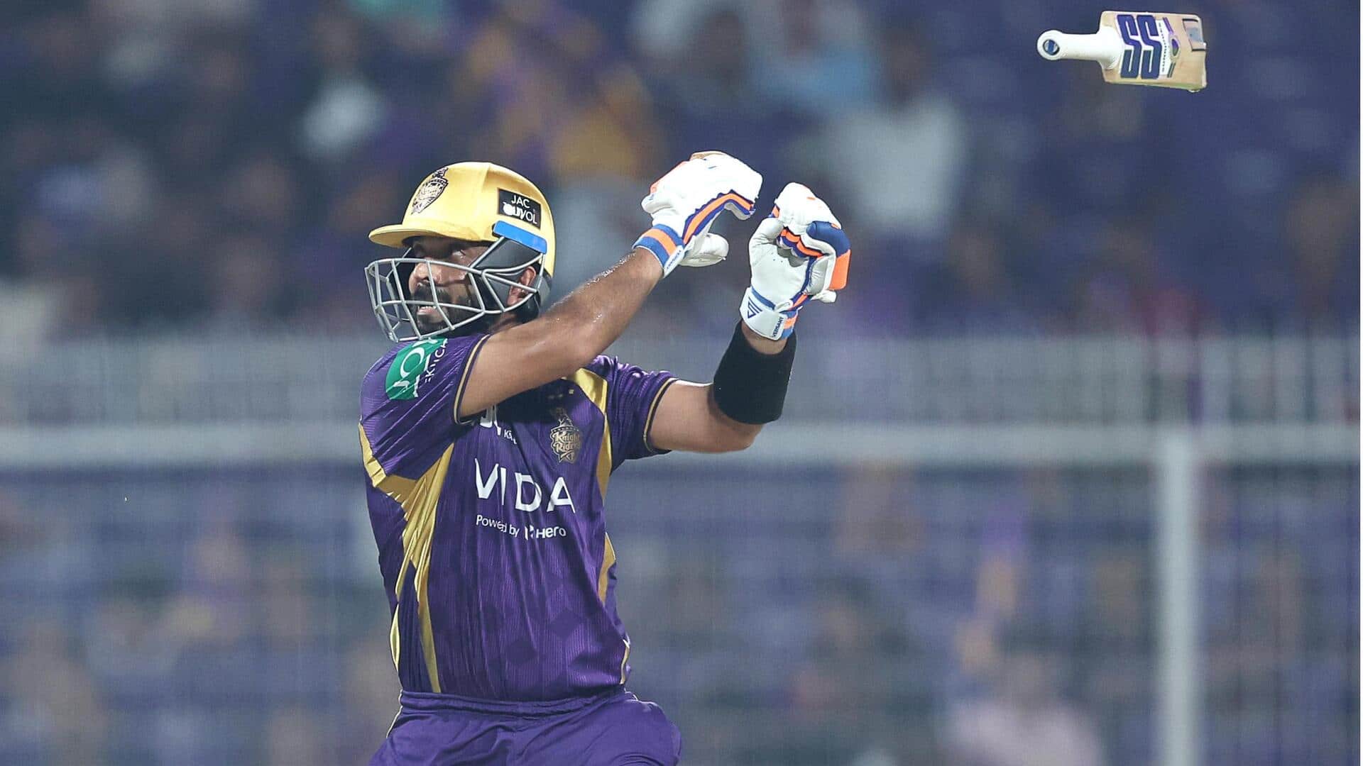 IPL 2026: अजिंक्य रहाणे के हाथों से बल्ला छूटने के बाद भी पड़ा छक्का, देखें वीडियो