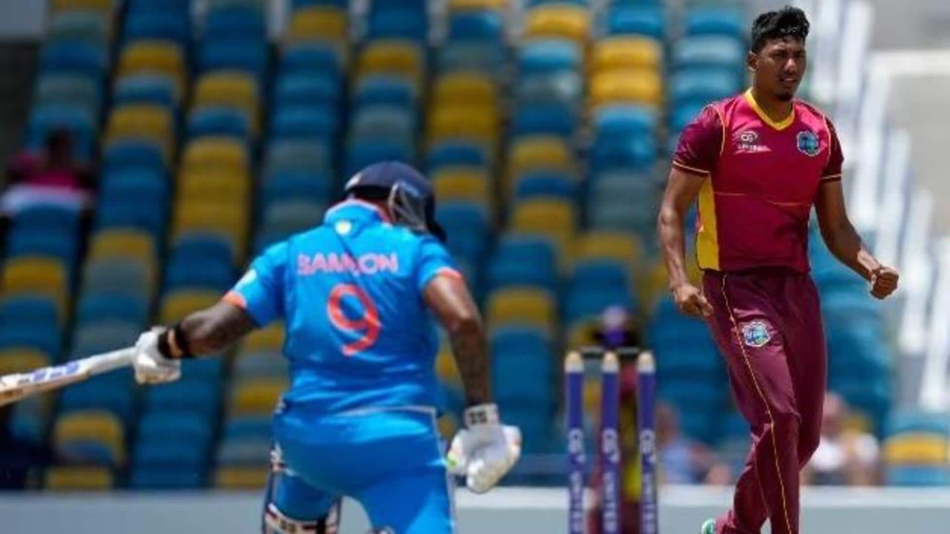 वेस्टइंडीज बनाम भारत: गुडाकेश मोती ने की वनडे करियर की दूसरी सर्वश्रेष्ठ गेंदबाजी,  जानिए आंकड़े