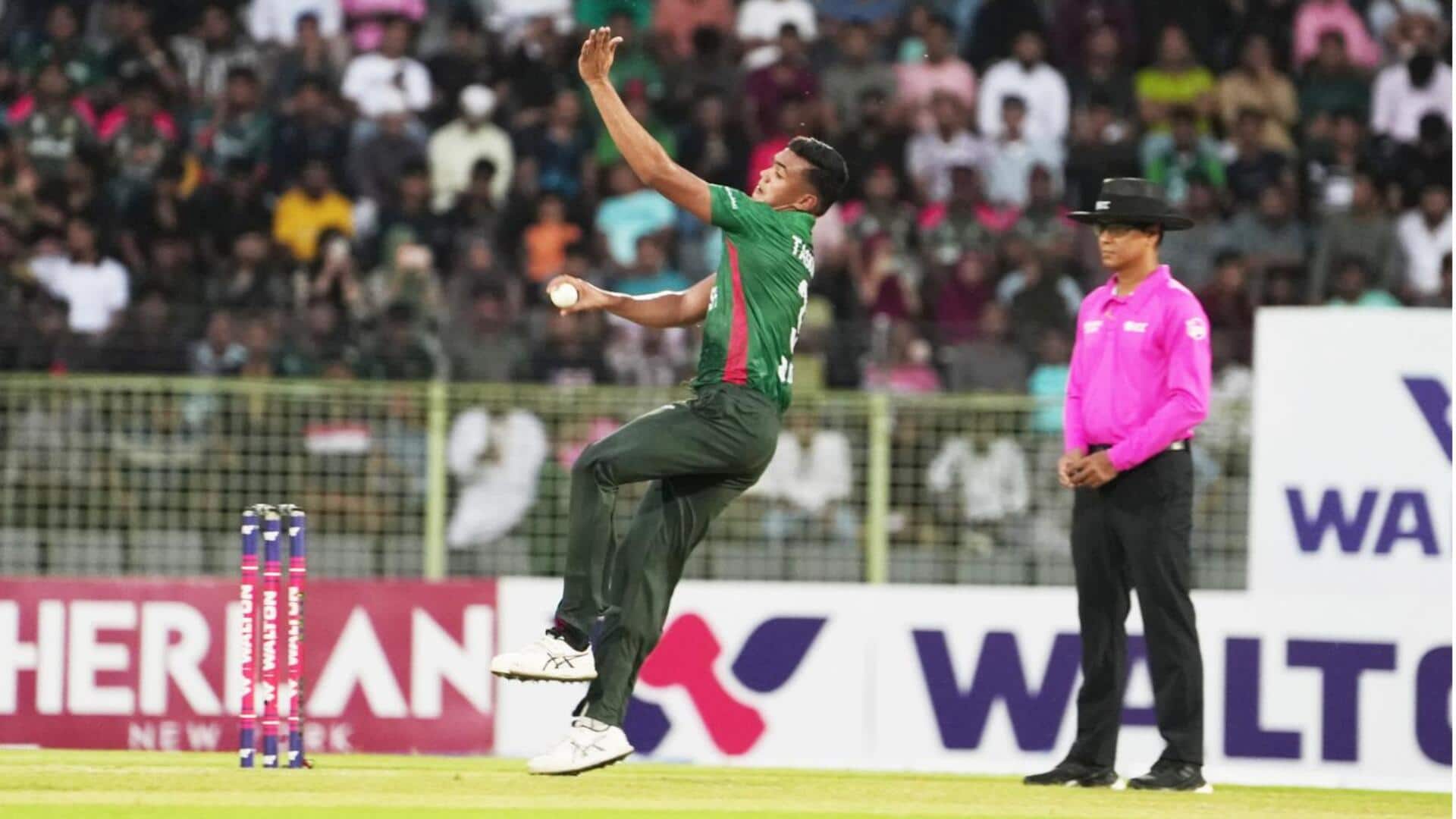 बांग्लादेश बनाम अफगानिस्तान: तस्कीन अहमद ने झटके 3 विकेट, जानिए उनके आंकड़े
