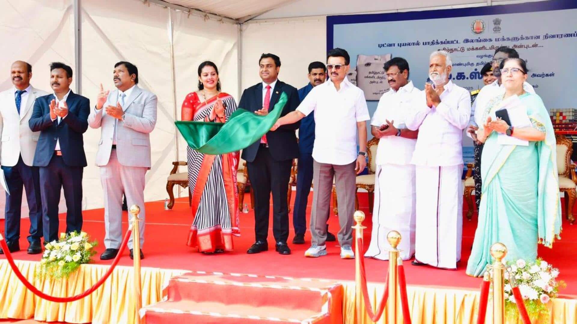 तमिलनाडु सरकार ने चक्रवात 'दित्वाह' से प्रभावित श्रीलंका को भेजी 950 टन मानवीय सहायता