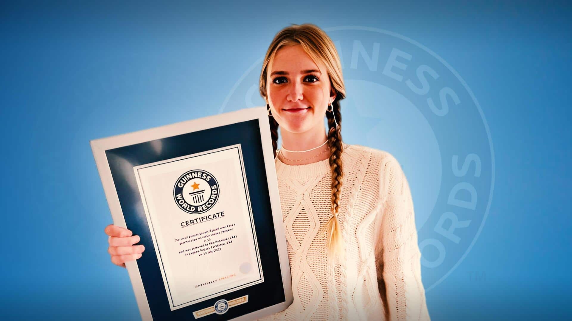 अमेरिका: 15 वर्षीय लड़की ने 12 दोस्तों के ऊपर से किया बरनी फ्लिप, बनाया विश्व रिकॉर्ड