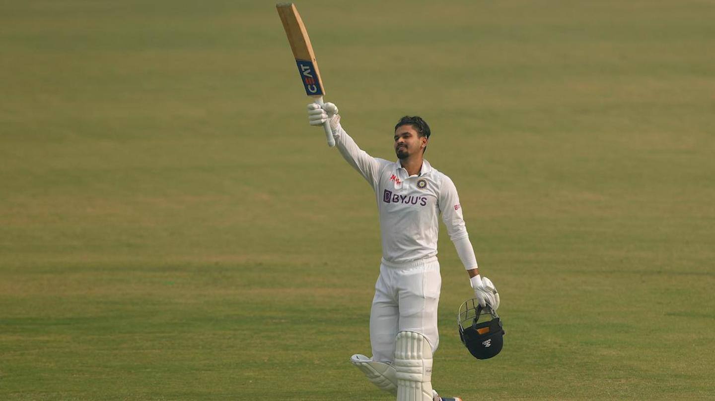 भारत बनाम न्यूजीलैंड: श्रेयस अय्यर ने अपने डेब्यू टेस्ट में जड़ा शतक