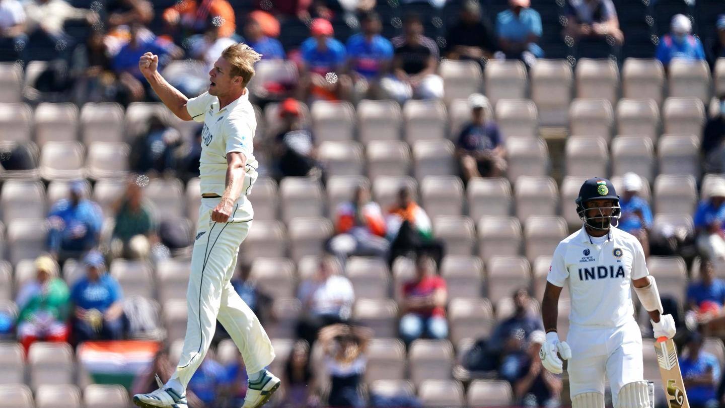 टेस्ट चैंपियनशिप फाइनल: 170 पर सिमटा भारत, न्यूजीलैंड को जीत के लिए 139 रनों की जरूरत