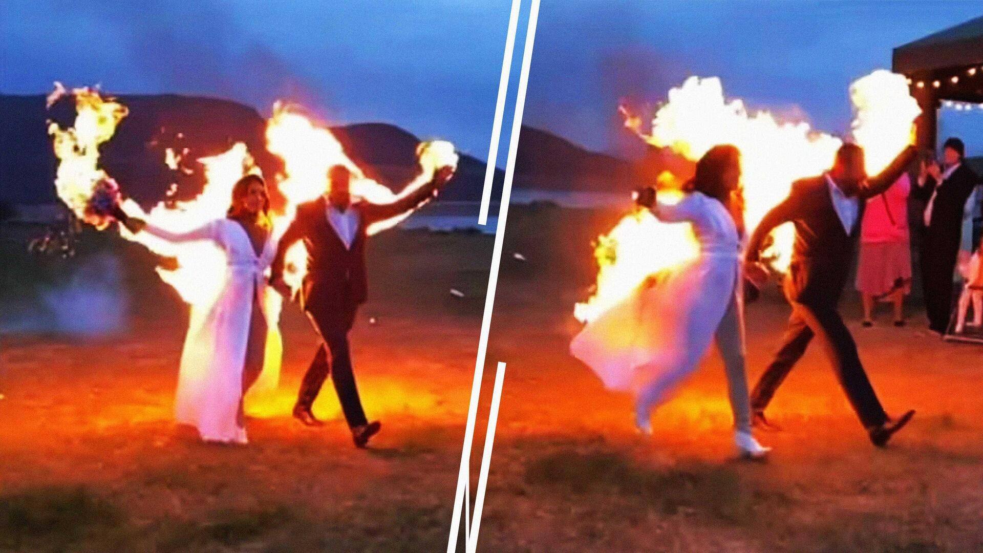 शादी के दौरान दूल्हा-दुल्हन ने खुद को लगा ली आग, वजह जानकर रह जाएंगे हैरान 