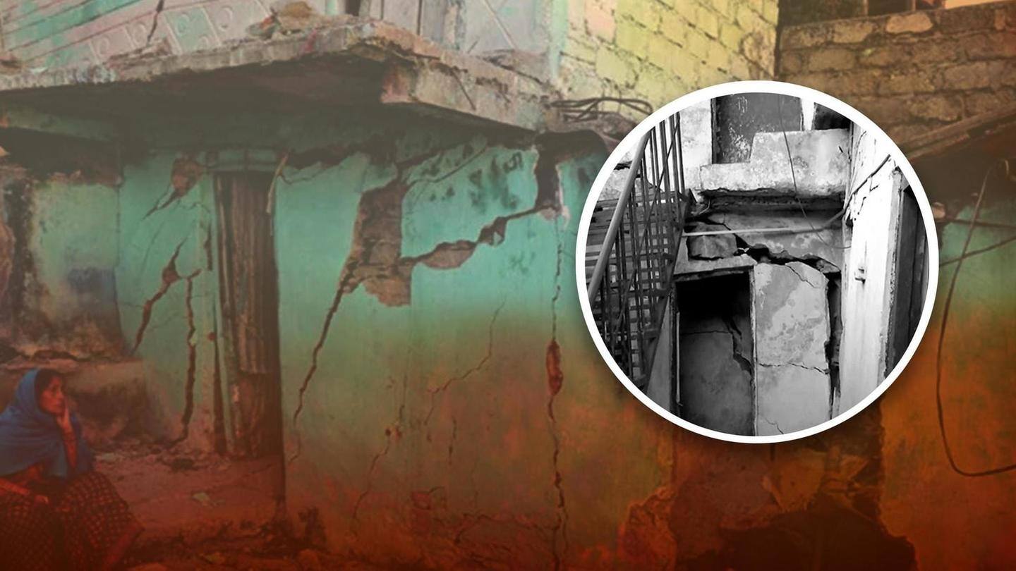 जोशीमठ: सिंह धर वार्ड में ढहा पहला मकान, परिवार सुरक्षित