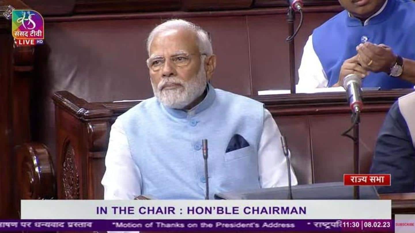 प्रधानमंत्री मोदी ने संसद में पहनी सिंगल यूज प्लास्टिक बोतलों से बनी नीली जैकेट
