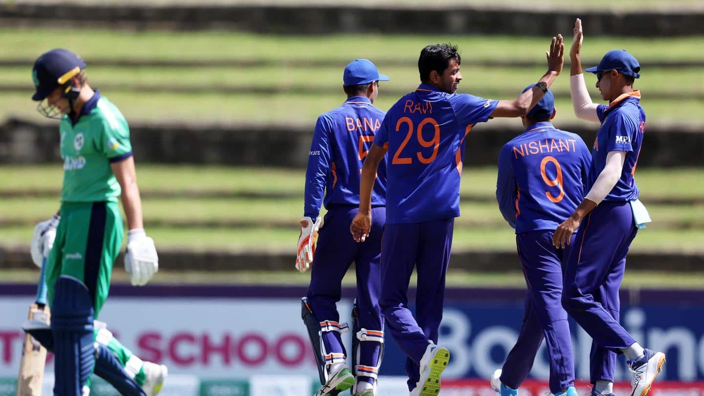 अंडर-19 विश्व कप: भारत ने आयरलैंड को हराया, क्वार्टरफाइनल में जगह पक्की