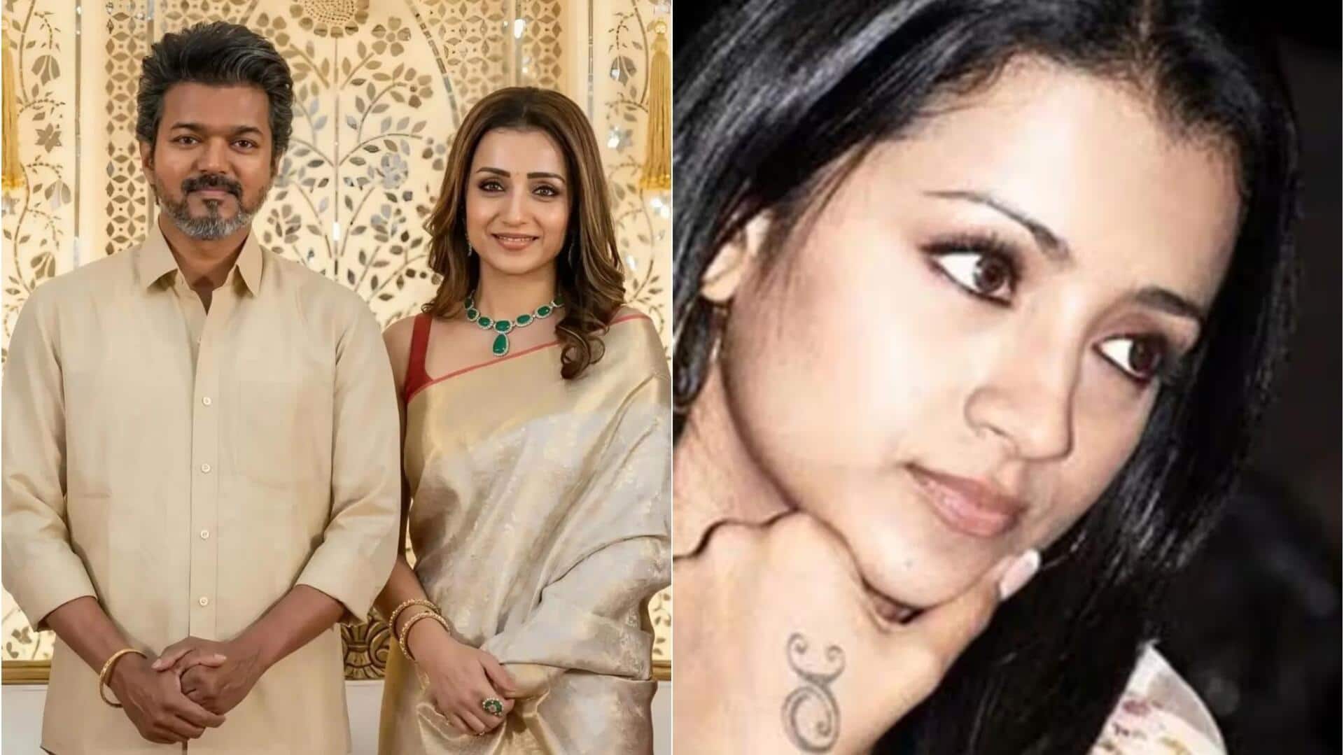 क्या तृषा कृष्णन के हाथ का टैटू बना थलापति विजय का सौभाग्य? तस्वीर हो रही वायरल