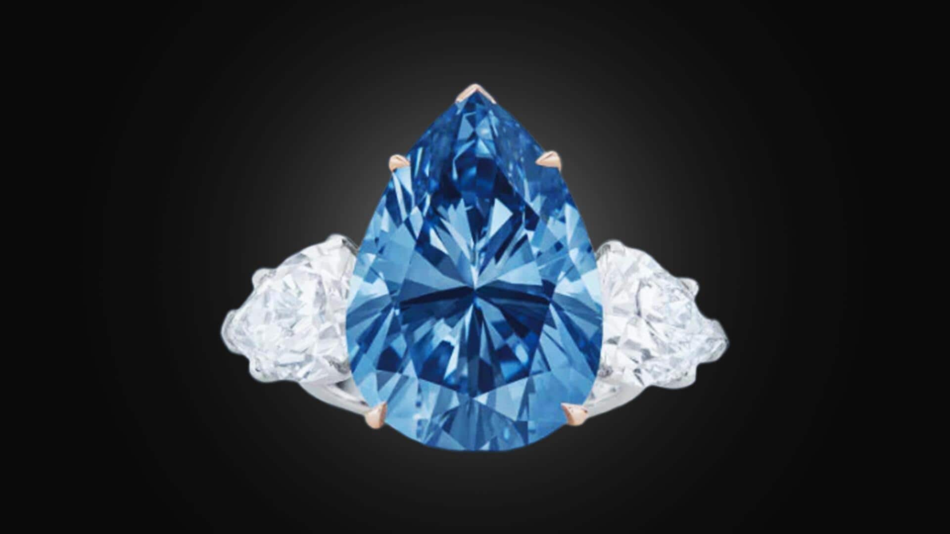 स्विट्जरलैंड: दुर्लभ नीले हीरे की अंगूठी की नीलामी, करोड़ो रुपये में बिकने की उम्मीद 
